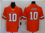 Denver Broncos #10 Jerry Jeudy Orange Color Rush Limited Jersey