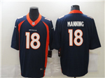 Denver Broncos #18 Peyton Manning Blue Vapor Limited Jersey