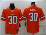 Denver Broncos #30 Terrell Davis Orange Color Rush Limited Jersey