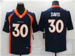 Denver Broncos #30 Terrell Davis Navy Blue Vapor Limited Jersey