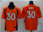 Denver Broncos #30 Terrell Davis Orange Vapor Limited Jersey