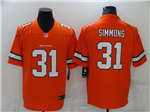 Denver Broncos #31 Justin Simmons Orange Color Rush Limited Jersey