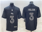 Denver Broncos #3 Russell Wilson Black RFLCTV Limited Jersey