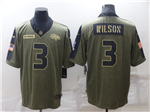 Denver Broncos #3 Russell Wilson 2021 Olive Salute To Service Limited Jersey