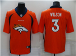 Denver Broncos #3 Russell Wilson Orange Team Big Logo Vapor Limited Jersey