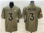 Denver Broncos #3 Russell Wilson 2022 Olive Salute To Service Limited Jersey