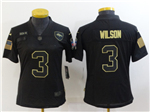 Denver Broncos #3 Russell Wilson Women's 2020 Black Salute To Service Limited Jersey