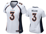 Denver Broncos #3 Russell Wilson Women's White Vapor Limited Jersey