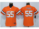 Denver Broncos #55 Bradley Chubb Women's Orange Color Rush Limited Jersey