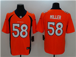 Denver Broncos #58 Von Miller Orange Vapor Limited Jersey