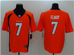Denver Broncos #7 John Elway Orange Vapor Limited Jersey