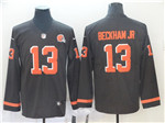 Cleveland Browns #13 Odell Beckham Jr. Brown Therma Long Sleeve Jersey