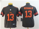 Cleveland Browns #13 Odell Beckham Jr. Youth Alternate Brown Vapor Limited Jersey