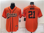 Cleveland Browns #21 Denzel Ward Orange Baseball Cool Base Jersey