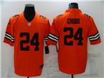 Cleveland Browns #24 Nick Chubb 2021 Orange Inverted Limited Jersey