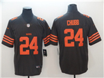 Cleveland Browns #24 Nick Chubb Alternate Brown Vapor Limited Jersey