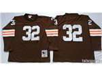 Cleveland Browns #32 Jim Brown 1964 Throwback Brown Jersey