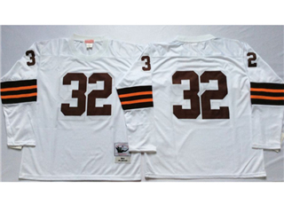 Cleveland Browns #32 Jim Brown 1964 Throwback White Jersey