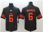 Cleveland Browns #6 Baker Mayfield Alternate Brown Vapor Limited Jersey