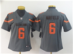 Cleveland Browns #6 Baker Mayfield Women's Gray Inverted Limited Jersey