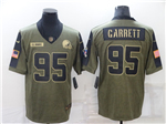 Cleveland Browns #95 Myles Garrett 2021 Olive Salute To Service Limited Jersey