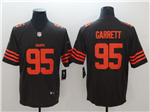 Cleveland Browns #95 Myles Garrett Alternate Brown Vapor Limited Jersey