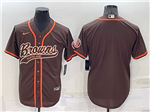 Cleveland Browns Brown Baseball Cool Base Team Jersey