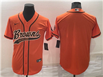 Cleveland Browns Orange Baseball Cool Base Team Jersey