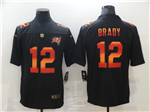 Tampa Bay Buccaneers #12 Tom Brady Black Colorful Fashion Limited Jersey
