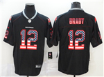 Tampa Bay Buccaneers #12 Tom Brady Black USA Flag Fashion Limited Jersey