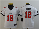 Tampa Bay Buccaneers #12 Tom Brady Youth 2020 White Vapor Limited Jersey