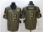 Tampa Bay Buccaneers #13 Mike Evans 2021 Olive Salute To Service Limited Jersey