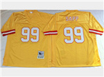 Tampa Bay Buccaneers #99 Warren Sapp Throwback Gold Jersey
