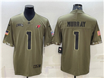 Arizona Cardinals #1 Kyler Murray 2022 Olive Salute To Service Limited Jersey