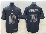 Los Angeles Chargers #10 Justin Herbert Black RFLCTV Limited Jersey