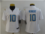 Los Angeles Chargers #10 Justin Herbert Women's White Vapor Limited Jersey