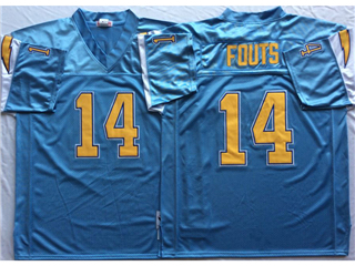 San Diego Chargers #14 Dan Fouts Throwback Powder Blue Jersey
