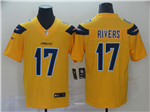 Los Angeles Chargers #17 Philip Rivers Gold Inverted Limited Jersey