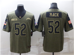 Los Angeles Chargers #52 Khalil Mack 2021 Olive Salute To Service Limited Jersey