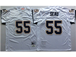 San Diego Chargers #55 Junior Seau Throwback White Jersey