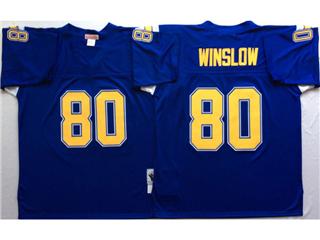 San Diego Chargers #80 Kellen Winslow 1984 Throwback Blue Jersey