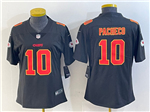 Kansas City Chiefs #10 Isaih Pacheco Women's Black Fashion Limited Jersey