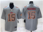 Kansas City Chiefs #15 Patrick Mahomes Gray Atmosphere Fashion Limited Jersey