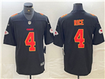 Kansas City Chiefs #4 Rashee Rice Black Fashion Limited Jersey