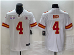 Kansas City Chiefs #4 Rashee Rice White Super Bowl LVIII Limited Jersey