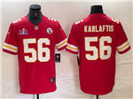 Kansas City Chiefs #56 George Karlaftis Red Super Bowl LVIII Limited Jersey