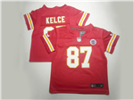 Kansas City Chiefs #87 Travis Kelce Toddler Red Vapor Limited Jersey