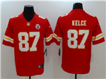 Kansas City Chiefs #87 Travis Kelce Red Vapor Limited Jersey