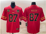 Kansas City Chiefs #87 Travis Kelce Red Gold Vapor Limited Jersey