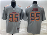 Kansas City Chiefs #95 Chris Jones Gray Atmosphere Fashion Limited Jersey